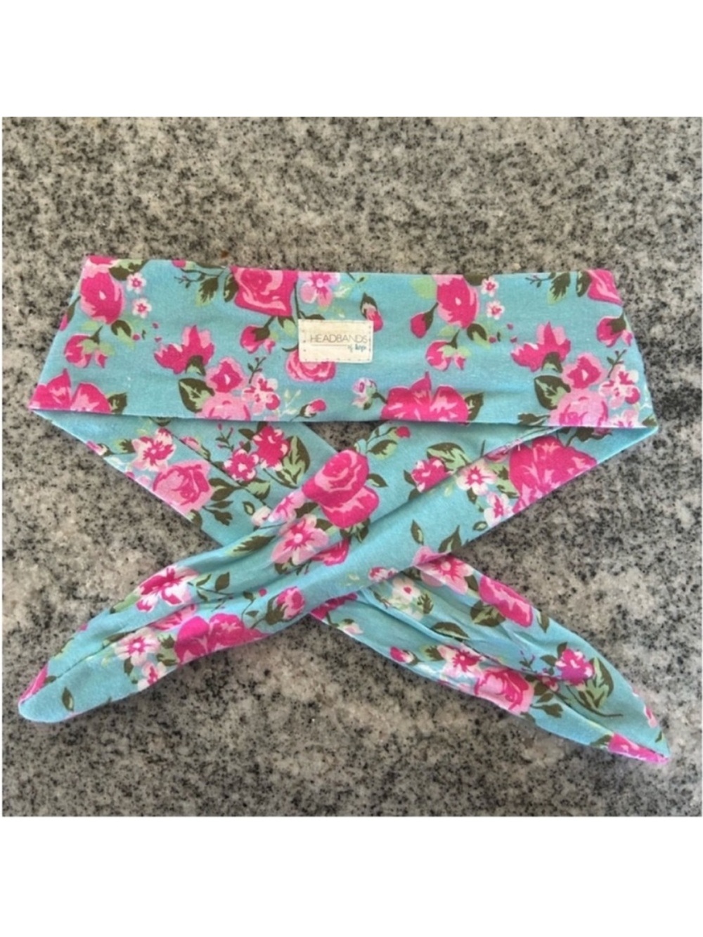 Headbands of Hope pink turquoise floral knott headband wrap versatile accessory